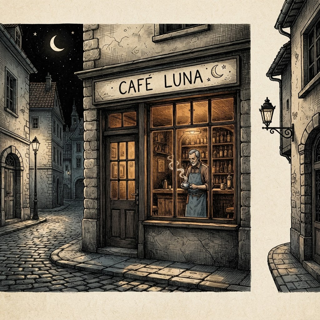 Cover of Der Kaffee um Mitternacht